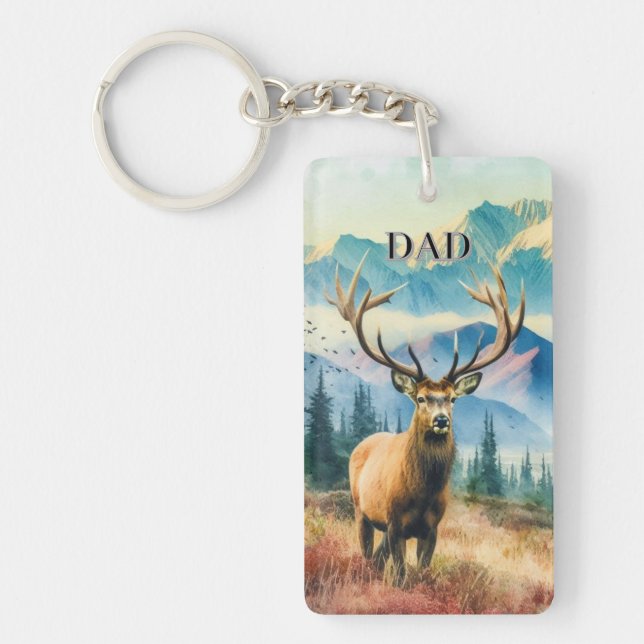 Pappas dåbuck med horn  nyckelring (Framsidan)