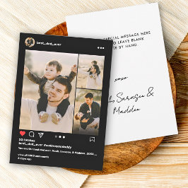 Pappas dag Bästa pappa någonsin 3 Foto Instagram-i Julkort