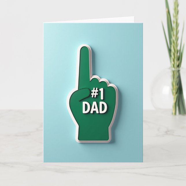 Pappas Dag Bästa Pappa Nummer Ett Kort (Framsida)