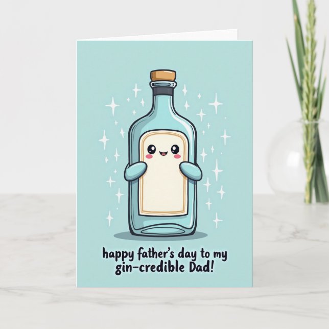 Pappas dag Flaskkort Kort (Framsida)