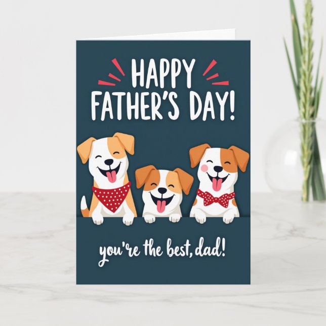 Pappas dag Gladkort Hund Kort (Framsida)