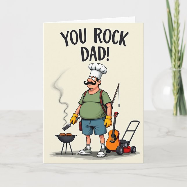 Pappas Dag Grillkort Kort (Framsida)