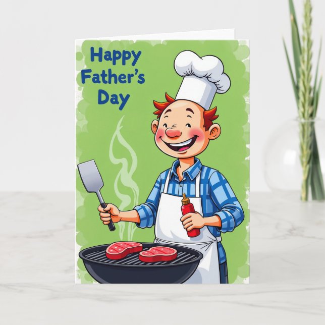 Pappas Dag Grillkort Kort (Framsida)