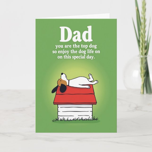 Pappas Dag Kort för Top Dog (Framsida)
