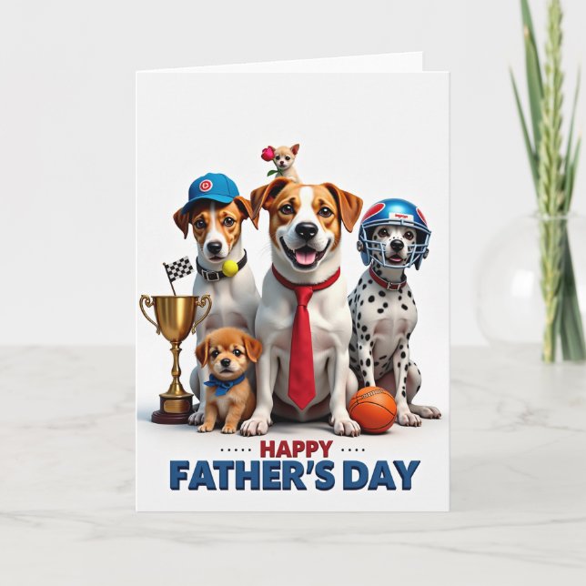 Pappas Dag Kort för Trophy Dog (Framsida)