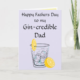 Pappas dag-kort med gin punsch kort