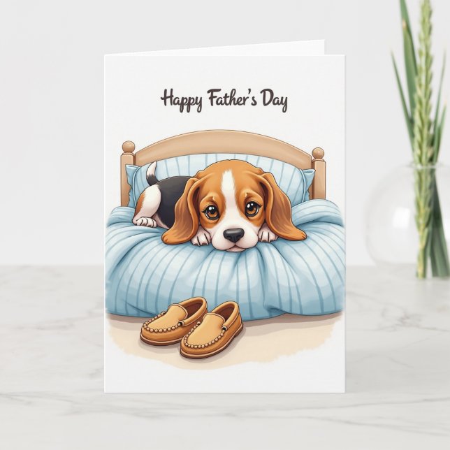 Pappas dag-kort med hund kort (Framsida)