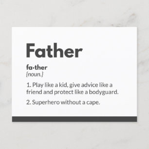 Pappas dag-kort med superhjälte Superpappa Vykort