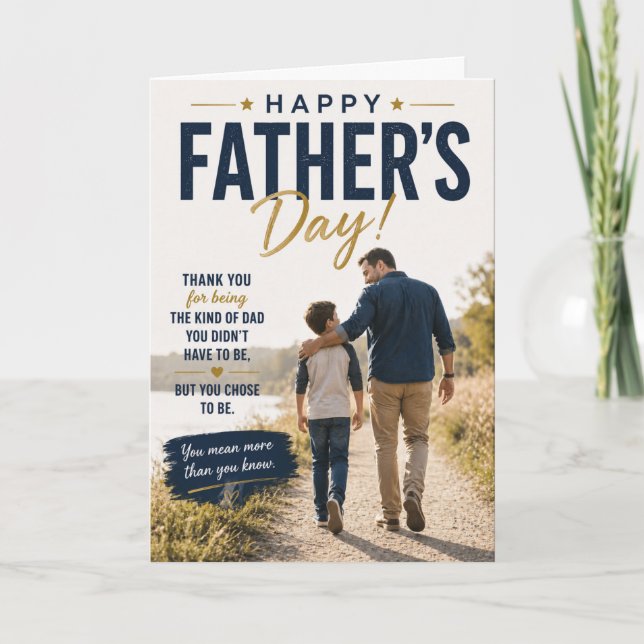 Pappas dag-kort till Pappa-styvfar Kort (Framsida)