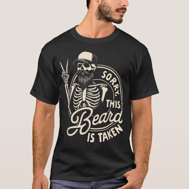 Pappas dag ledsen den här skägget är t shirt (Framsida)