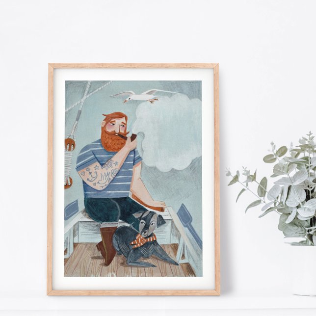 Pappas dag superhjälte sjöman affisch (Skapare uppladdad)