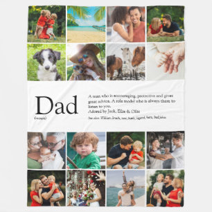 Pappas definitionssats Foto Collage Stor Fleecefilt