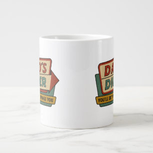 Pappas Diner Retro Skylt – Ben-Day 1950-tals Popko Jumbo Mugg