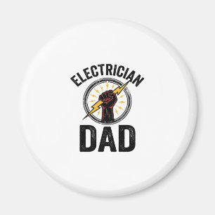 Pappas elektriker Vintage gravyr vektor skjorta De Magnet