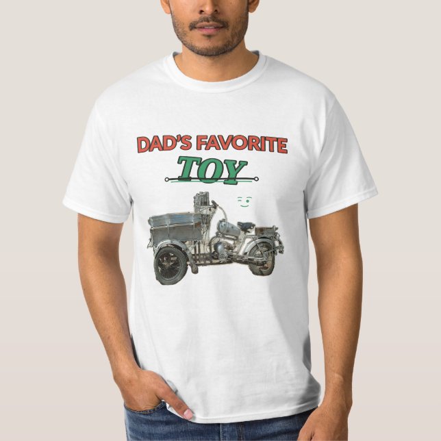 Pappas Favorit Motorcykel T-Shirt (Framsida)