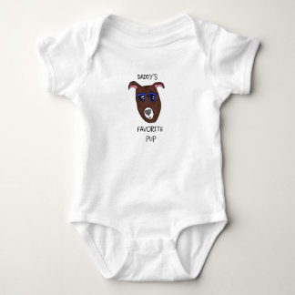 "Pappas Favorit Valp" Baby Body T Shirt