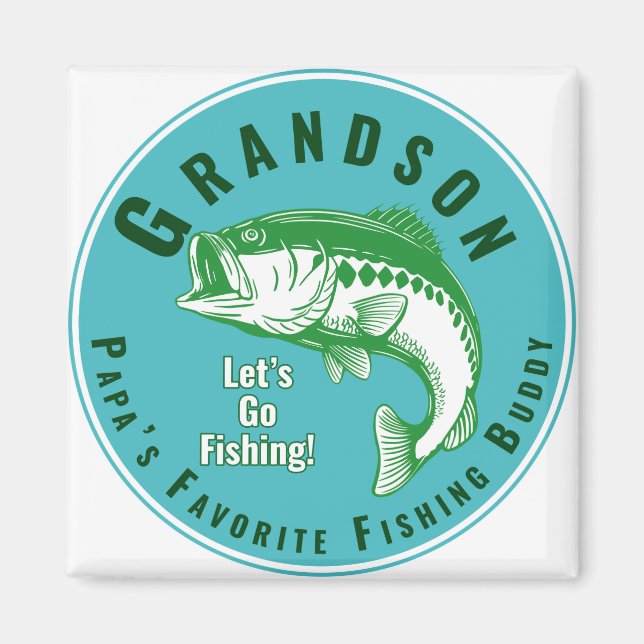 Pappa's Favorite Fishing Buddy Magnet (Framsidan)
