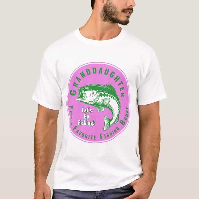 Pappa's Favorite Fishing Buddy T Shirt (Framsida)