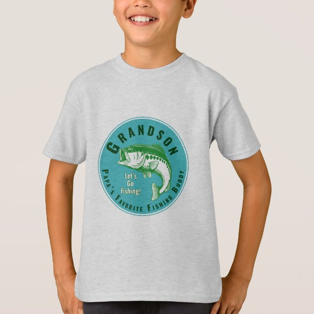 Pappa's Favorite Fishing Buddy T Shirt (Framsida)