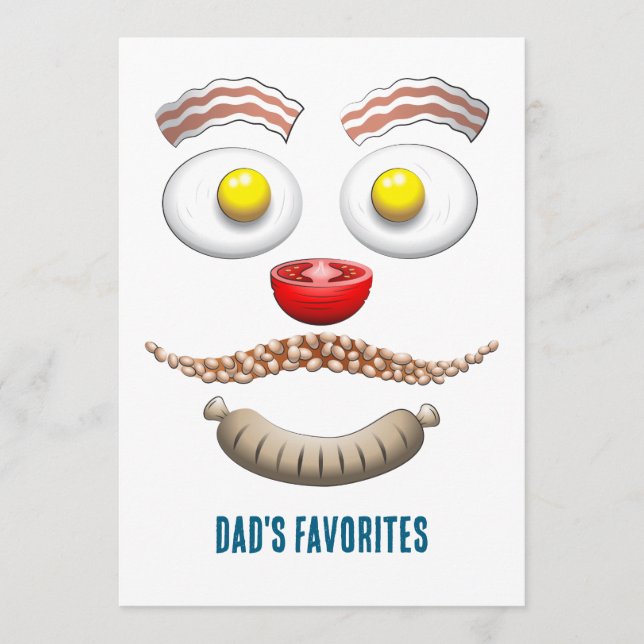 Pappas favoriter på fars dag kort (Framsida)