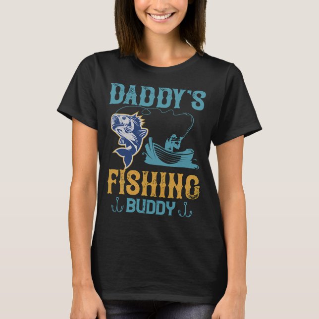 Pappas fiskebuddy - Fiskargåva Rollig fiskare T Shirt (Framsida)