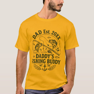 Pappas fiskebuddy Personlig Pappa Est År Fi T Shirt