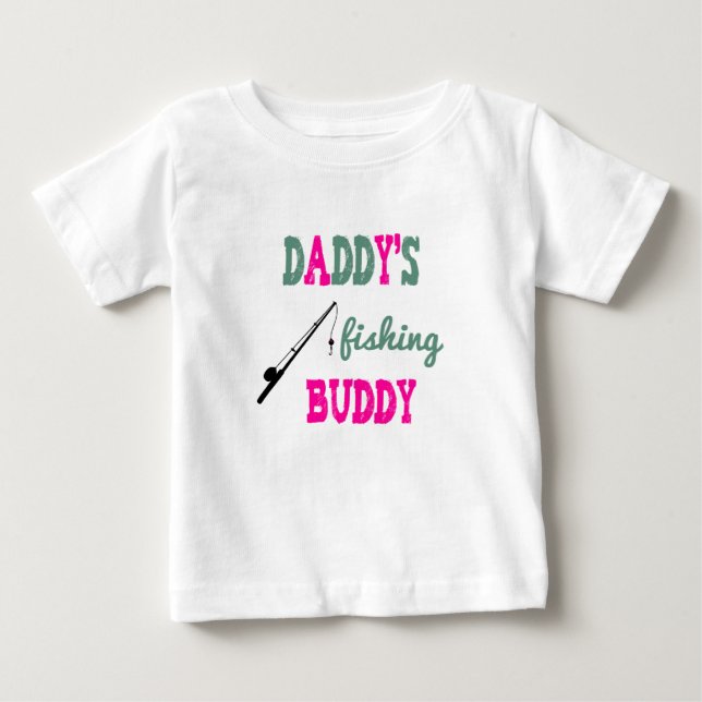 Pappas fiskevän baby tee (rosa) (Framsida)