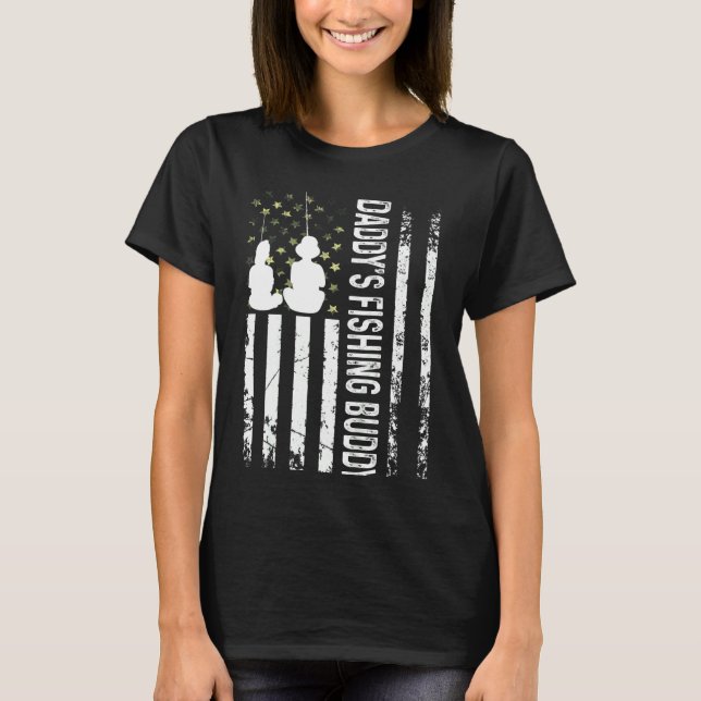 Pappas fiskevän fiskar Ung fiskare T Shirt (Framsida)