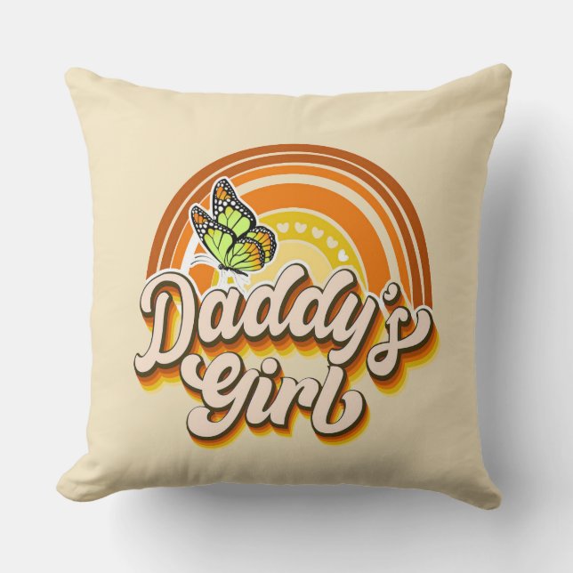 Pappas flickas kastkudde kudde (Framsida)
