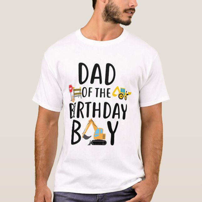 Pappas födelsedagsbygge T-Shirt  (Framsida)