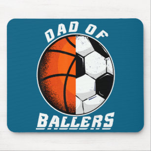 Pappas för ballers basketboll pappas t-shirt musmatta