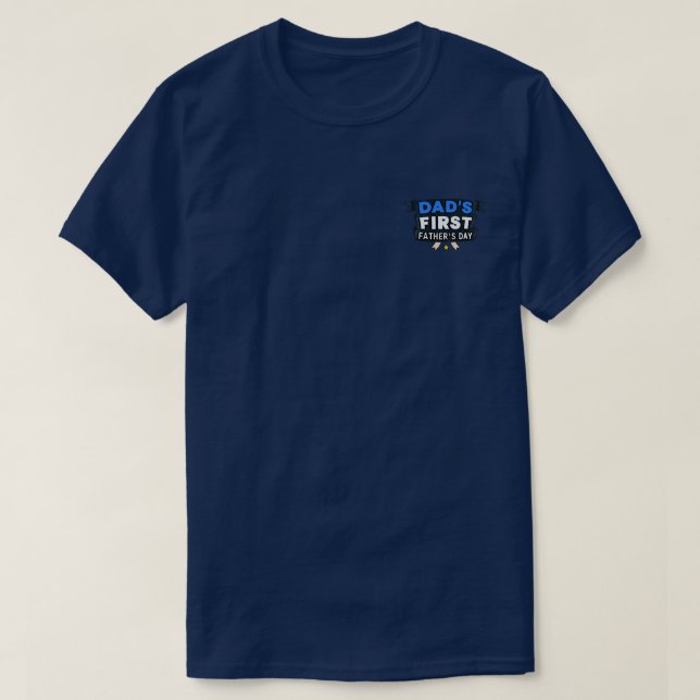 Pappas Första Fars Dag T-shirt (Design framsida)
