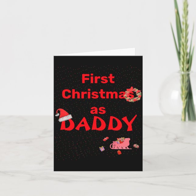 Pappas första jul Swea  Kort (Framsida)