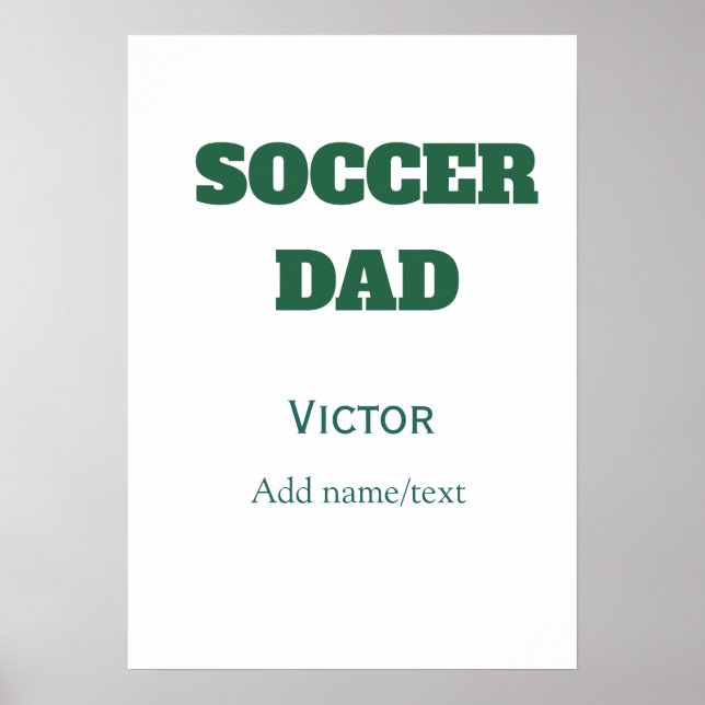PAPPAS FOTBOLL FÖDELSEDAGS PRESENTER GRÖN ENKEL POSTER (Framsidan)