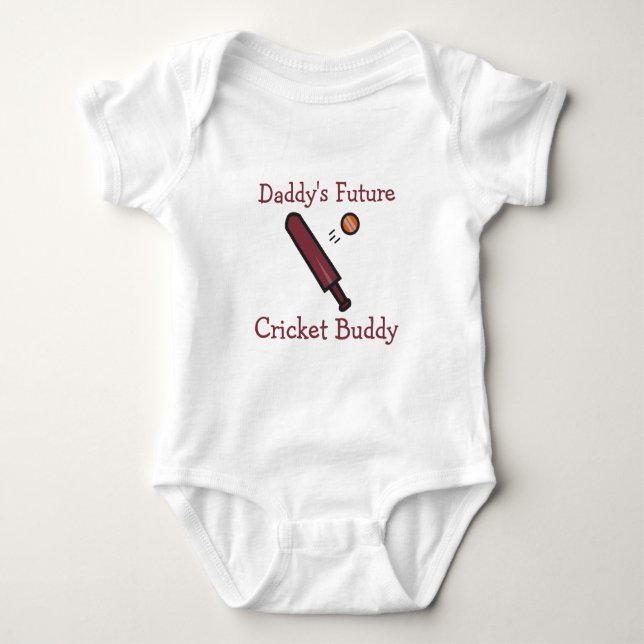 Pappas framtida cricketkompis | Anpassad cricket T Shirt (Framsida)