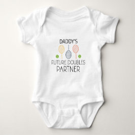 Pappas framtida dubbelpartner i tennis t shirt