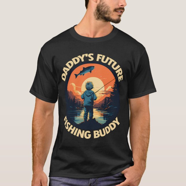 Pappas framtida fiskekompis t shirt (Framsida)