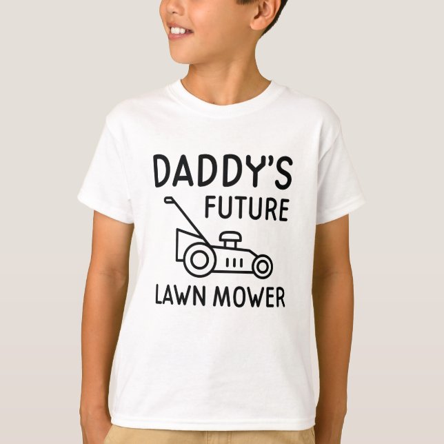 Pappas framtida gräsklippare t-shirt (Framsida)
