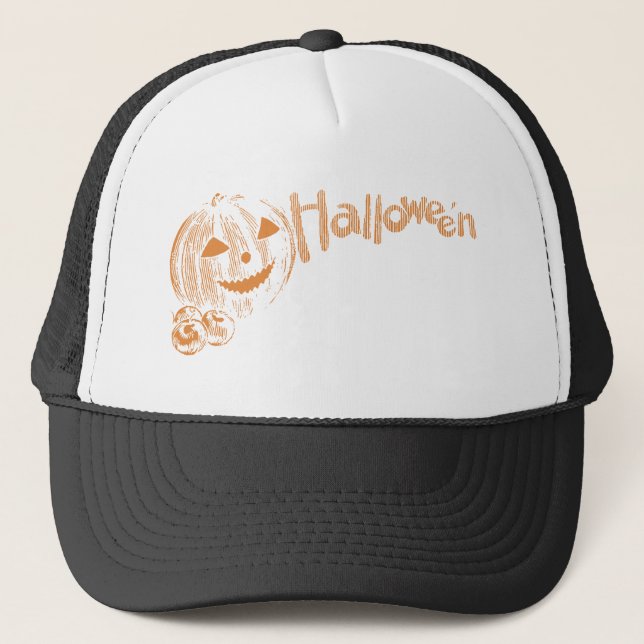 Pappas gäng av Halloween Jack-o-fyrlaternor Keps (Framsida)