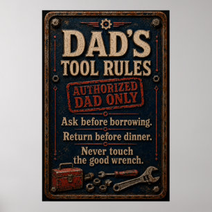 Pappas garageaffisch poster