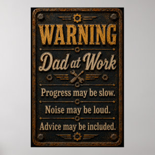 Pappas garageaffisch poster