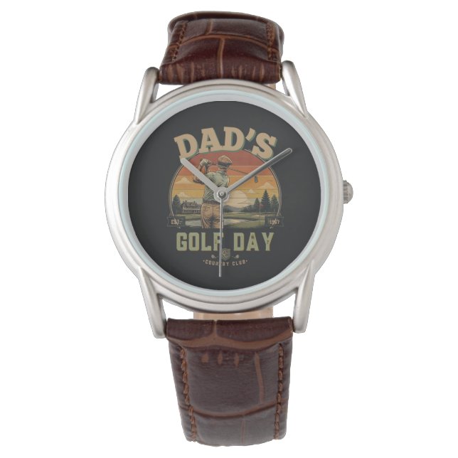 Pappas golfdag armbandsur (Framsida)
