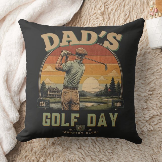 Pappas golfdag kudde (Filt)