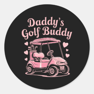 Pappas golfkompis barn golfare pappa kvinnor flick runt klistermärke