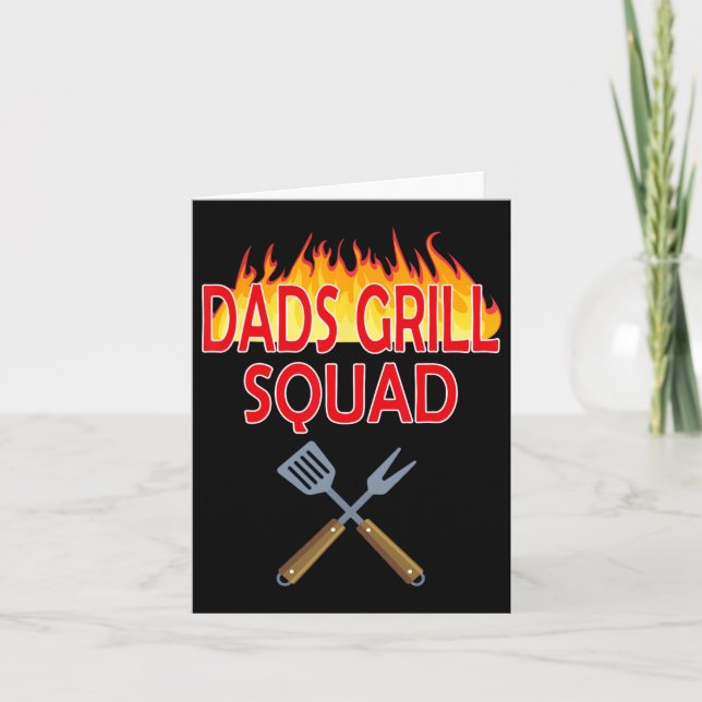 Pappas Grill Squad Rolig Bbq Fars Dag  Kort (Framsida)