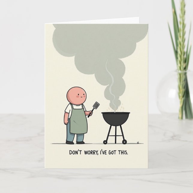 Pappas Grillningens Söta Dag-kort Kort (Framsida)