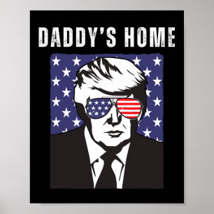 Pappas Hem Rolig Republikan Donald Trump Stöd Poster