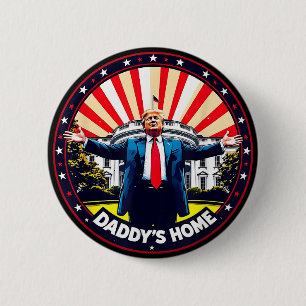 PAPPAS HEM Roliga Donald Trump Vita huset 2024 Knapp