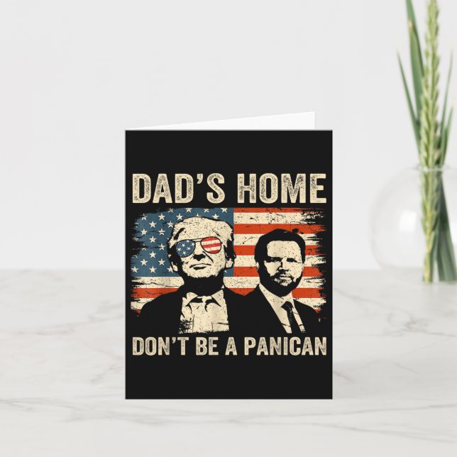 Pappas Hem Tröttna Inte Ut Dig Rolig Trump Fars Da Kort (Framsida)