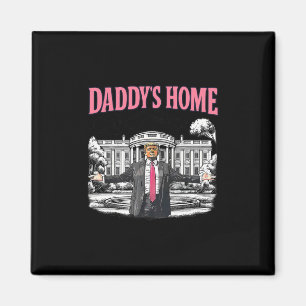 Pappas Hemma Vita huset 2025 President Trump 1 Magnet